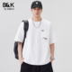 2026新款 班尼路SK短袖 T恤男夏季 宽松百搭简约字母印花休闲上衣YS