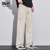 休闲裤 美式 男士 班尼路SK纯棉工装 2025秋季 新款 宽松直筒百搭长裤