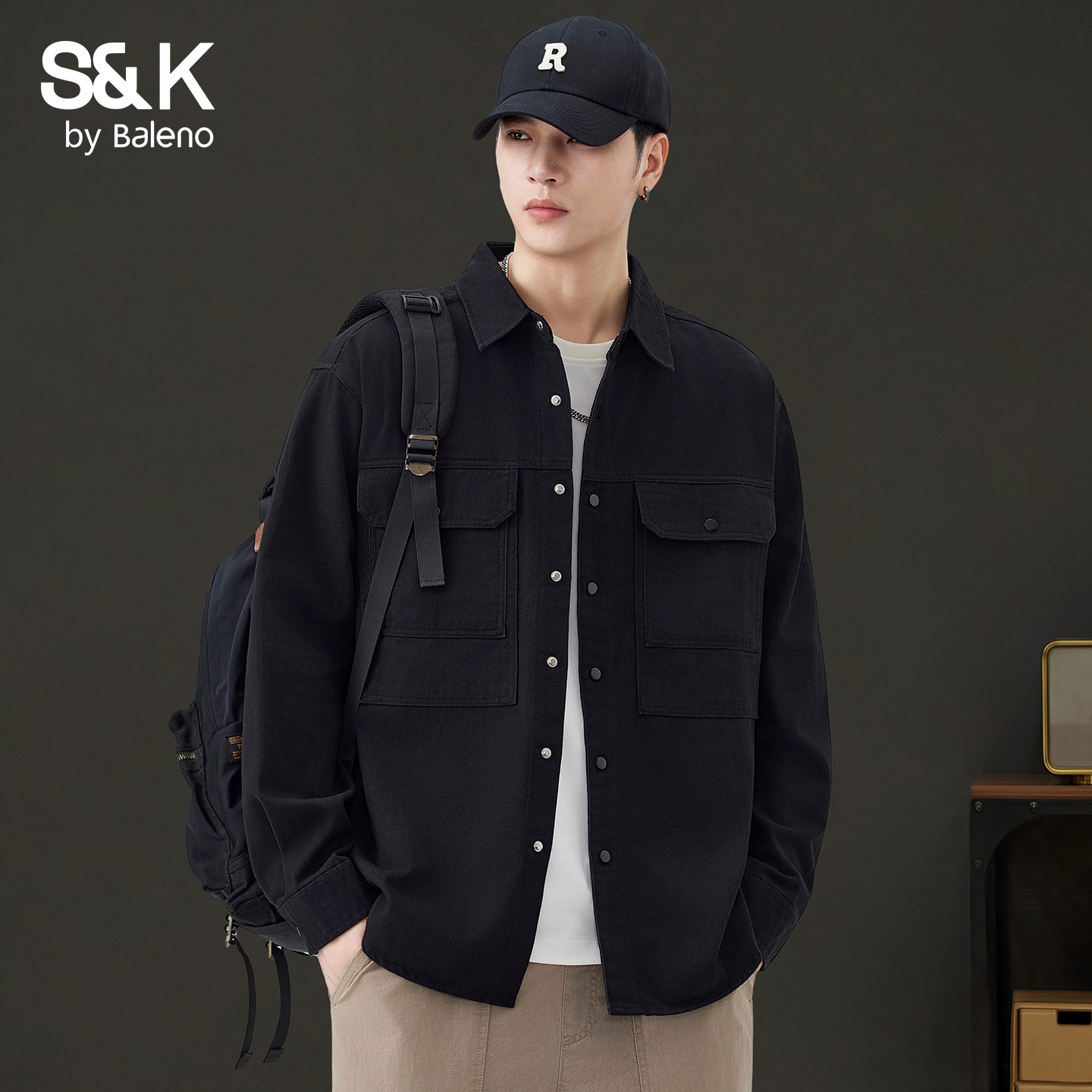 班尼路秋季新款潮牌宽松时尚衬衫