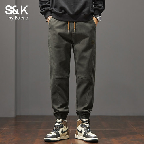 班尼路SK束脚休闲裤子男士春秋季
