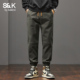 男士 春秋季 2025新款 班尼路SK束脚休闲裤 港风潮牌运动宽松长裤 子YS