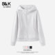 lulu同款 班尼路S&K系列连帽卫衣外套女纯色修身 显瘦长袖 瑜伽上衣M
