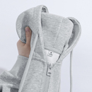 宽松开衫 加绒上衣美式 外套H 2025新款 班尼路灰色卫衣女连帽秋冬季