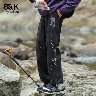 男宽松直筒2025秋季 休闲裤 新款 工装 男MS 班尼路SK速干登山裤 裤 男士