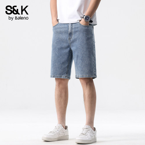 班尼路SK夏季牛仔短裤男