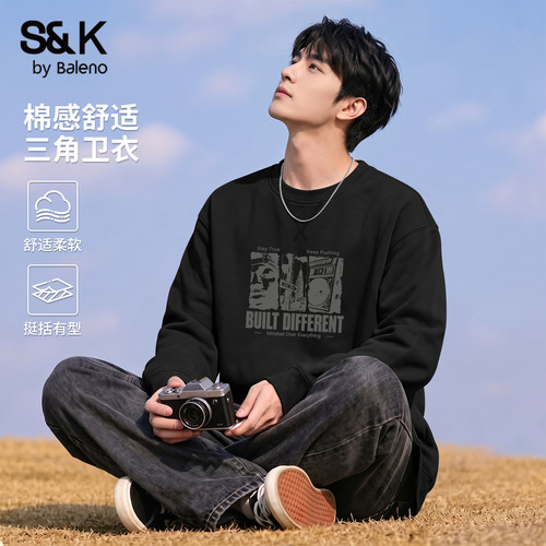 班尼路S&K系列三角线卫衣男