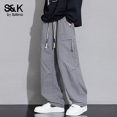 工装 直筒长裤 休闲裤 秋季 班尼路SK美式 运动冲锋裤 男士 2025新款 子YS