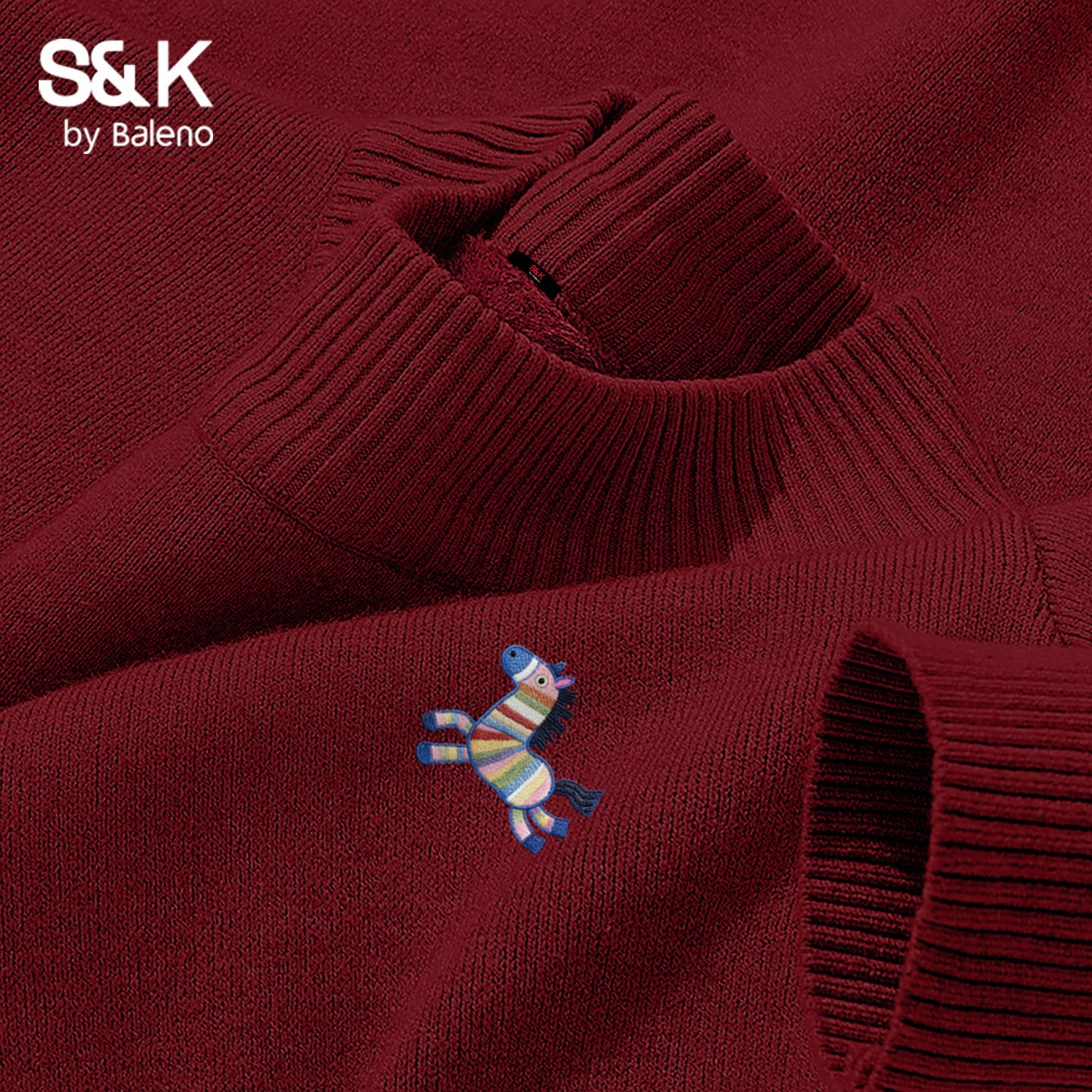 班尼路S&K系列男士红色本命年毛衣男2026马年半高领保暖毛线衣LF,男装,针织衫/毛衣,淘宝优惠券,粉丝福利购,淘宝优惠卷