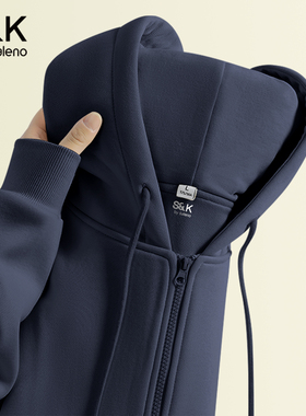 班尼路s&k系列外套男休闲男款重磅秋季开衫卫衣男士连帽夹克潮LF