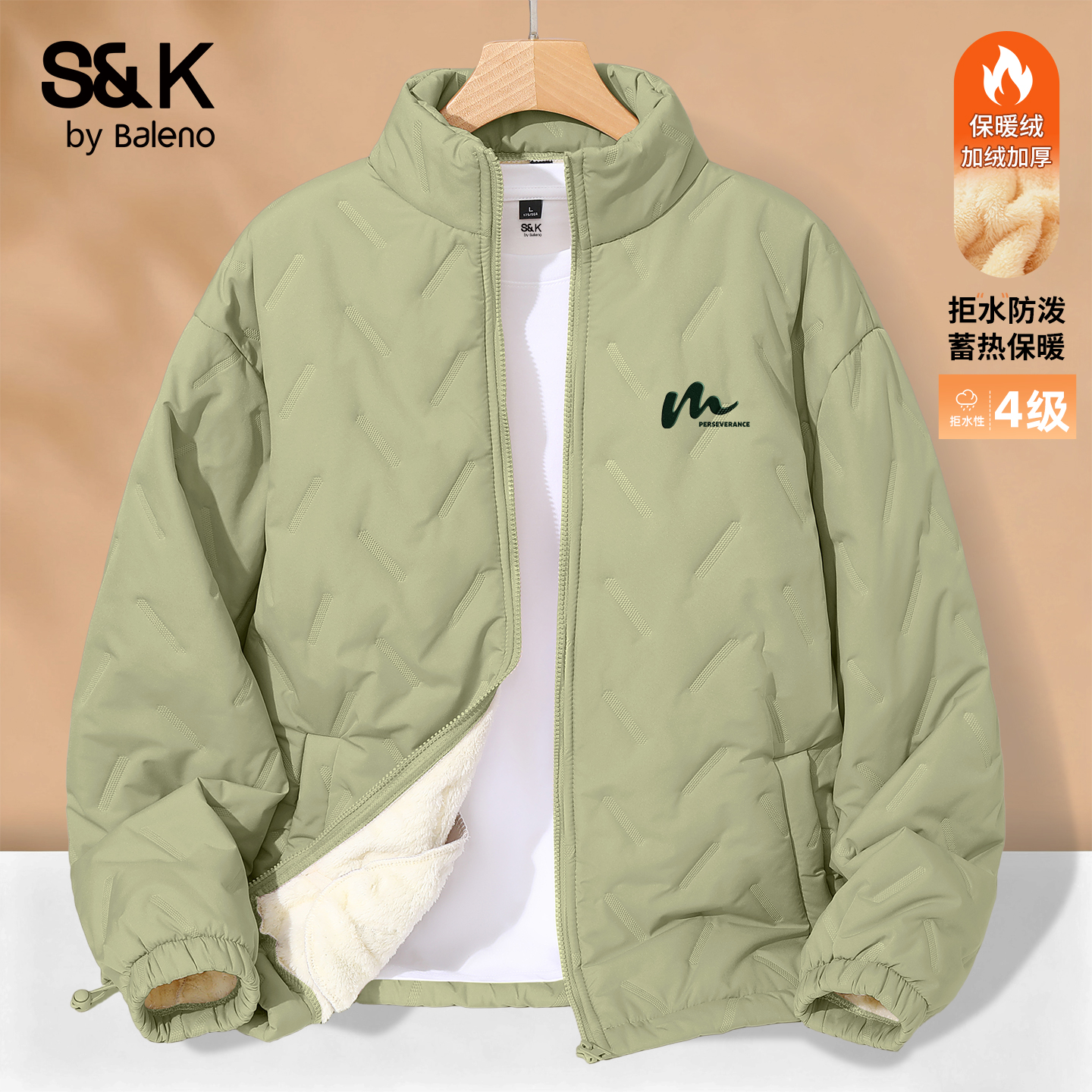 美式棉服男款冬季加绒防寒夹克