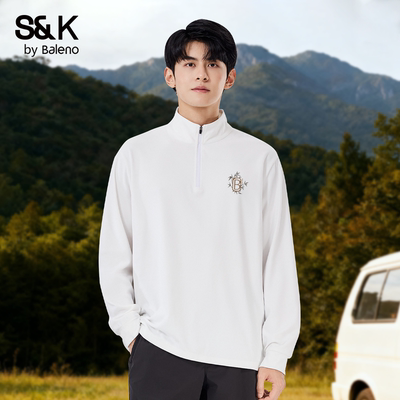 男士打底衫2025新款半拉链卫衣