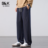 班尼路SK2026春季 男YS 复古运动宽松抽绳直筒长裤 新款 舒适百搭美式