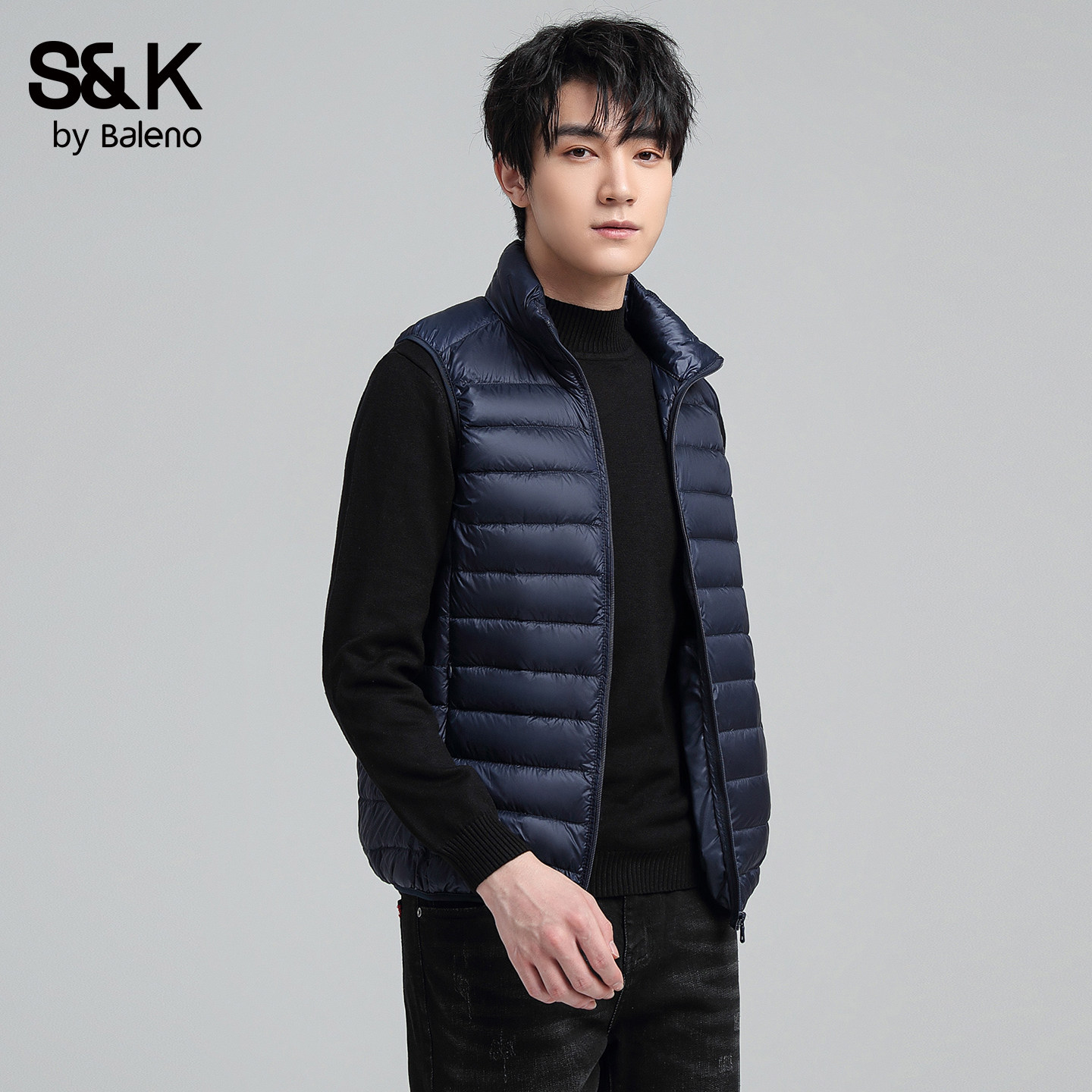 班尼路SK秋冬季新款轻薄羽绒服男马甲外穿百搭坎肩背心轻便外套YS,男装,羽绒马甲,淘宝优惠券,粉丝福利购,淘宝优惠卷