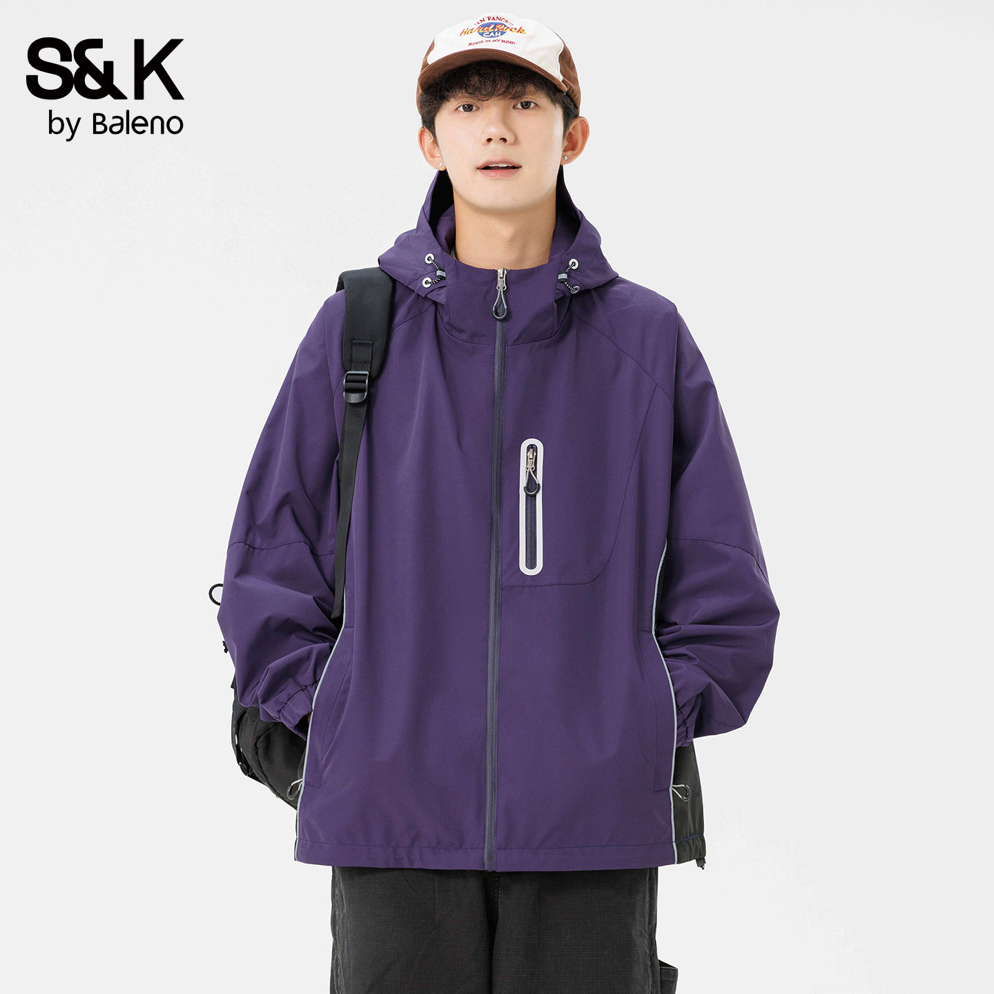 班尼路SK美式外套男2026春秋青少年痞帅炸街冲锋衣休闲工装夹克YS,男装,夹克,淘宝优惠券,粉丝福利购,淘宝优惠卷