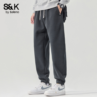 潮流百搭抽绳运动卫裤 冬季 男YS 男士 班尼路S&K系列重磅束脚休闲裤