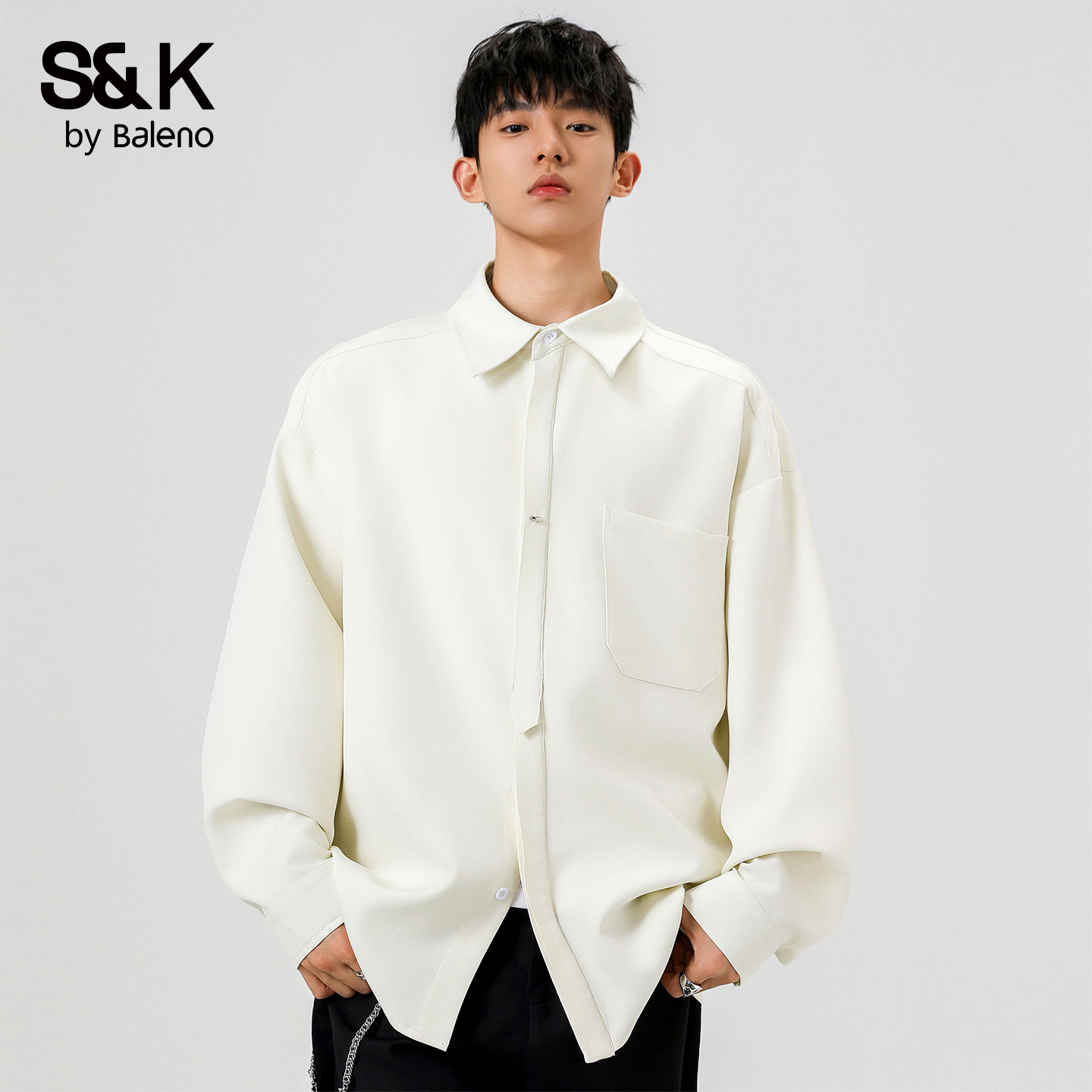 班尼路SK长袖衬衫男秋季新款潮流