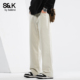 子男款 百搭直筒水洗长裤 夏季 2026新款 子YS 厚款 班尼路SK纯棉休闲裤
