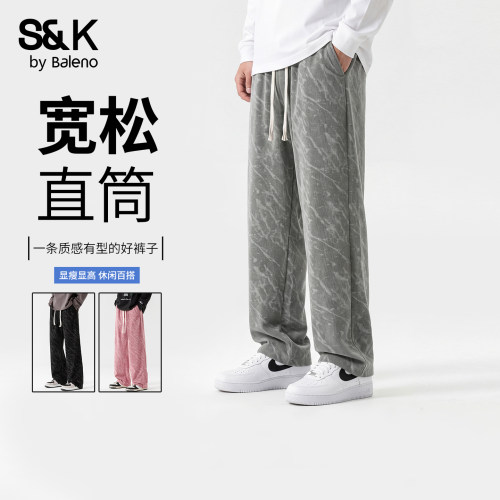 班尼路秋季新款男士加绒款休闲裤