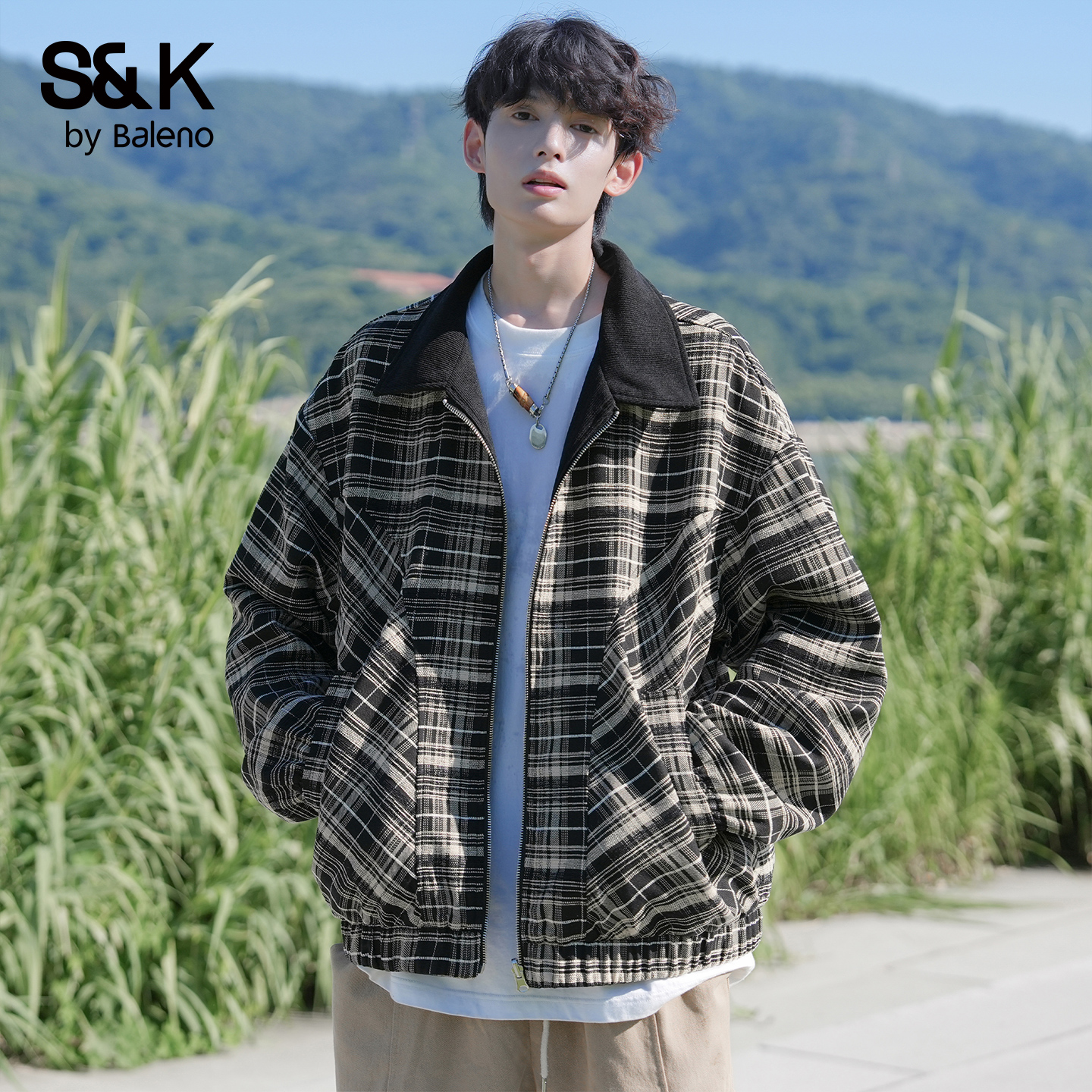 班尼路SK美式双面穿夹克男休闲