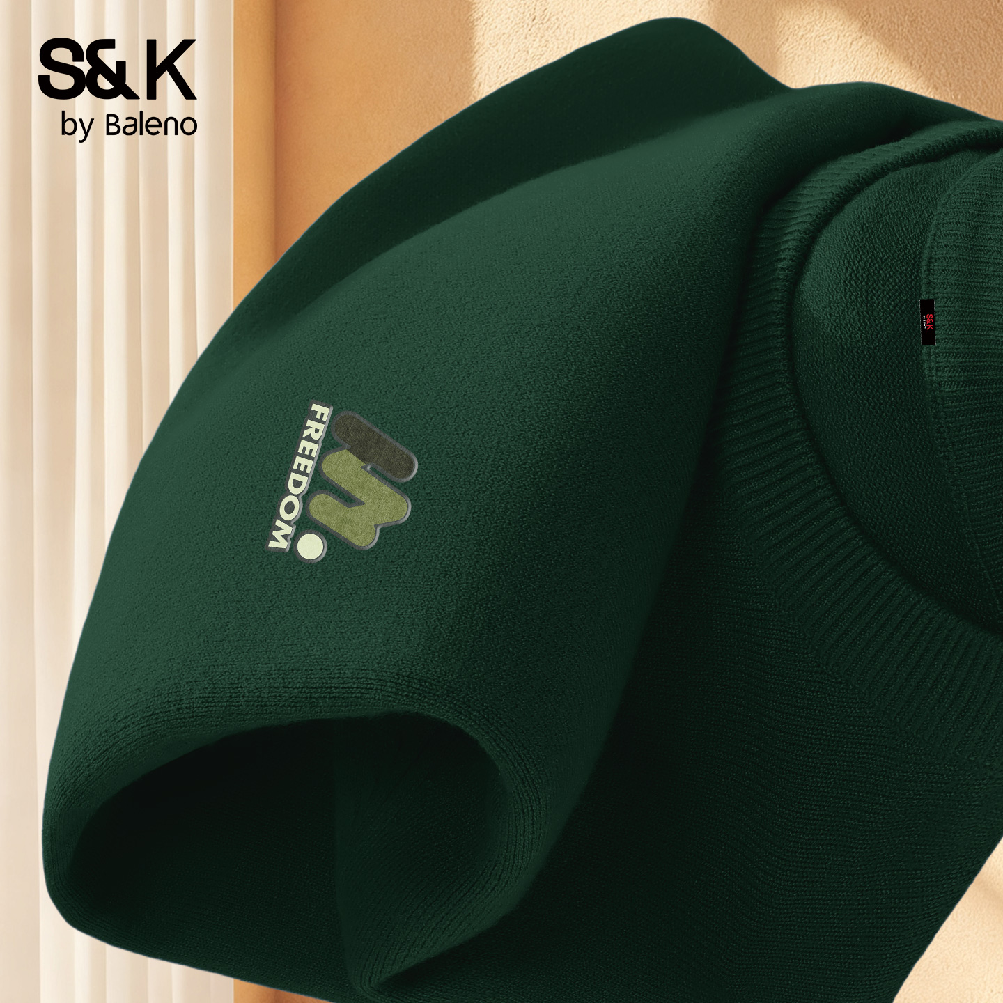 班尼路墨绿色毛衣男款冬季青少年