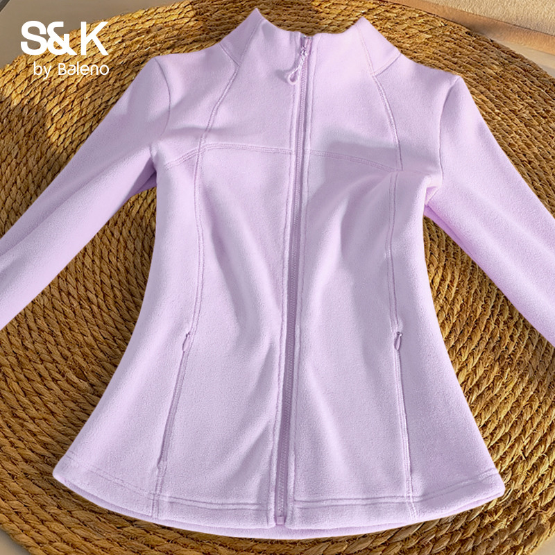 班尼路S&K系列立领双面绒修身外套女秋冬新款冲锋衣内胆保暖上衣Q