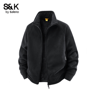 保暖休闲开衫 班尼路SK休闲风男士 时尚 款 外套YS 立领摇粒绒夹克春季