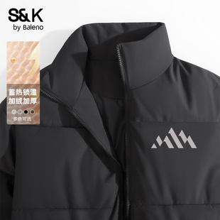 班尼路S&K加厚短款 青少年黑色显瘦保暖棉衣外套潮A 立领棉服男冬季