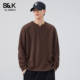 班尼路SK圆领长袖 宽松舒适百搭上衣男生T恤YS 新款 打底衫 2025秋季