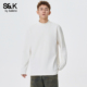 休闲百搭打底衫 班尼路SK极简风半高领长袖 T恤男纯色春季 上衣男YS