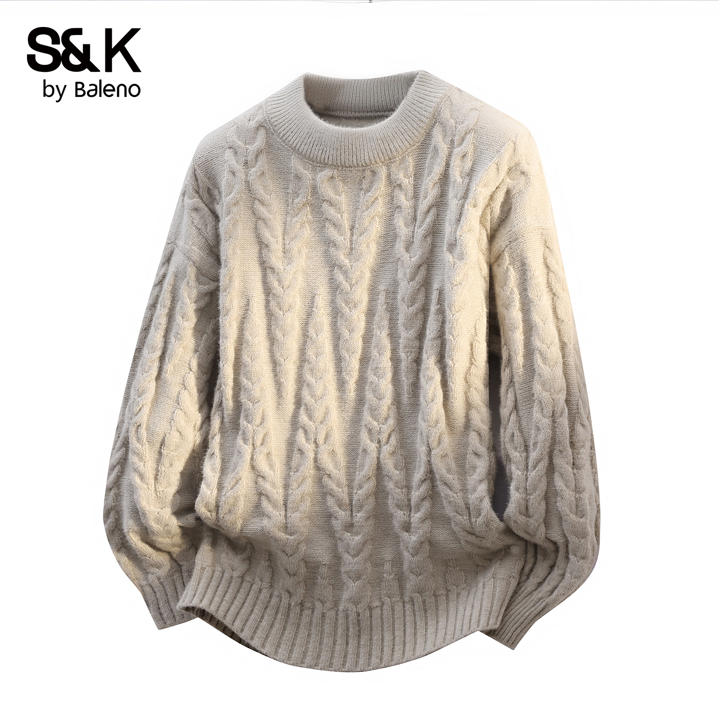 班尼路SK美式麻花毛衣男休闲保暖