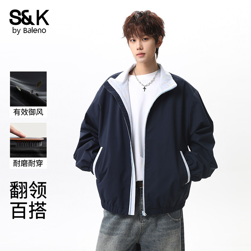 班尼路立领飞行夹克外套男士春秋季2026新款美式高街工装棒球服E,男装,夹克,淘宝优惠券,粉丝福利购,淘宝优惠卷