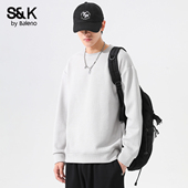 班尼路SK休闲风圆领卫衣男士 上衣YS 宽松潮牌ins长袖 春季 2026新款