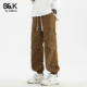 抽绳长裤 班尼路SK工装 宽松多口袋休闲裤 大码 风束脚裤 男2026春季