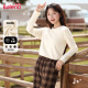 秋冬长袖 班尼路薄绒打底衫 女2026新款 t恤加绒磨毛保暖内搭上衣M