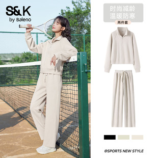外套阔腿裤 班尼路S&K系列休闲运动套装 开衫 新款 一整套N 女2026春季