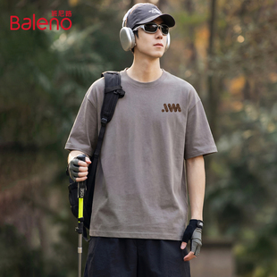 T恤2026新款 短袖 宽松字母印花潮牌上衣YS 男士 班尼路休闲圆领夏季