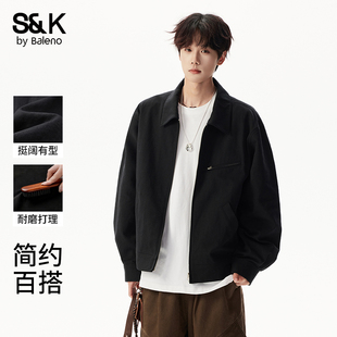 宽松百搭上衣E 2026新款 班尼路美式 复古底特律夹克外套男潮牌春季