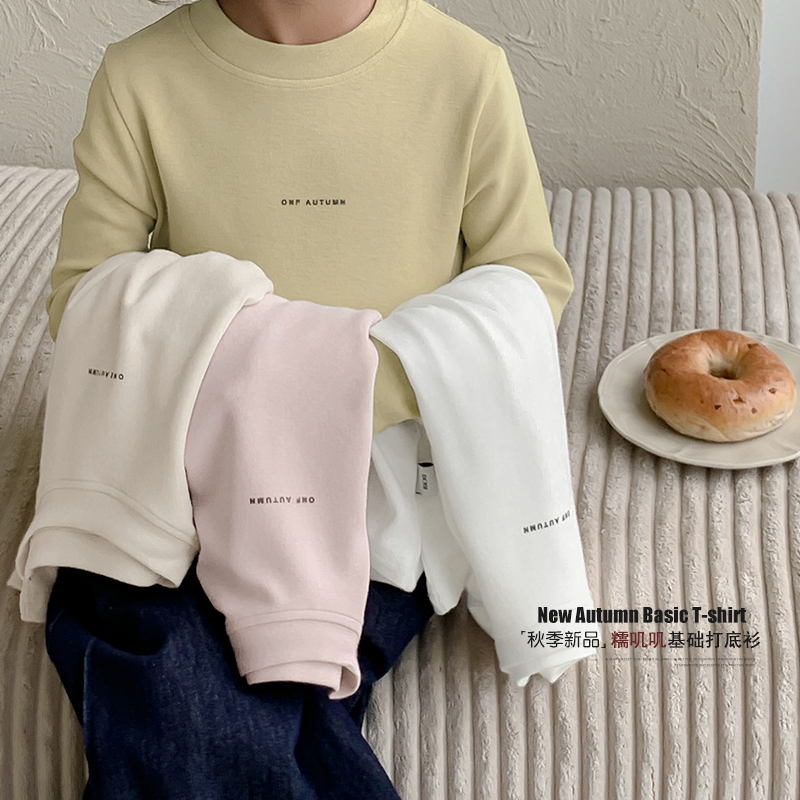女童打底衫春秋款2025新款女孩秋季上衣洋气内搭儿童秋装长袖T恤