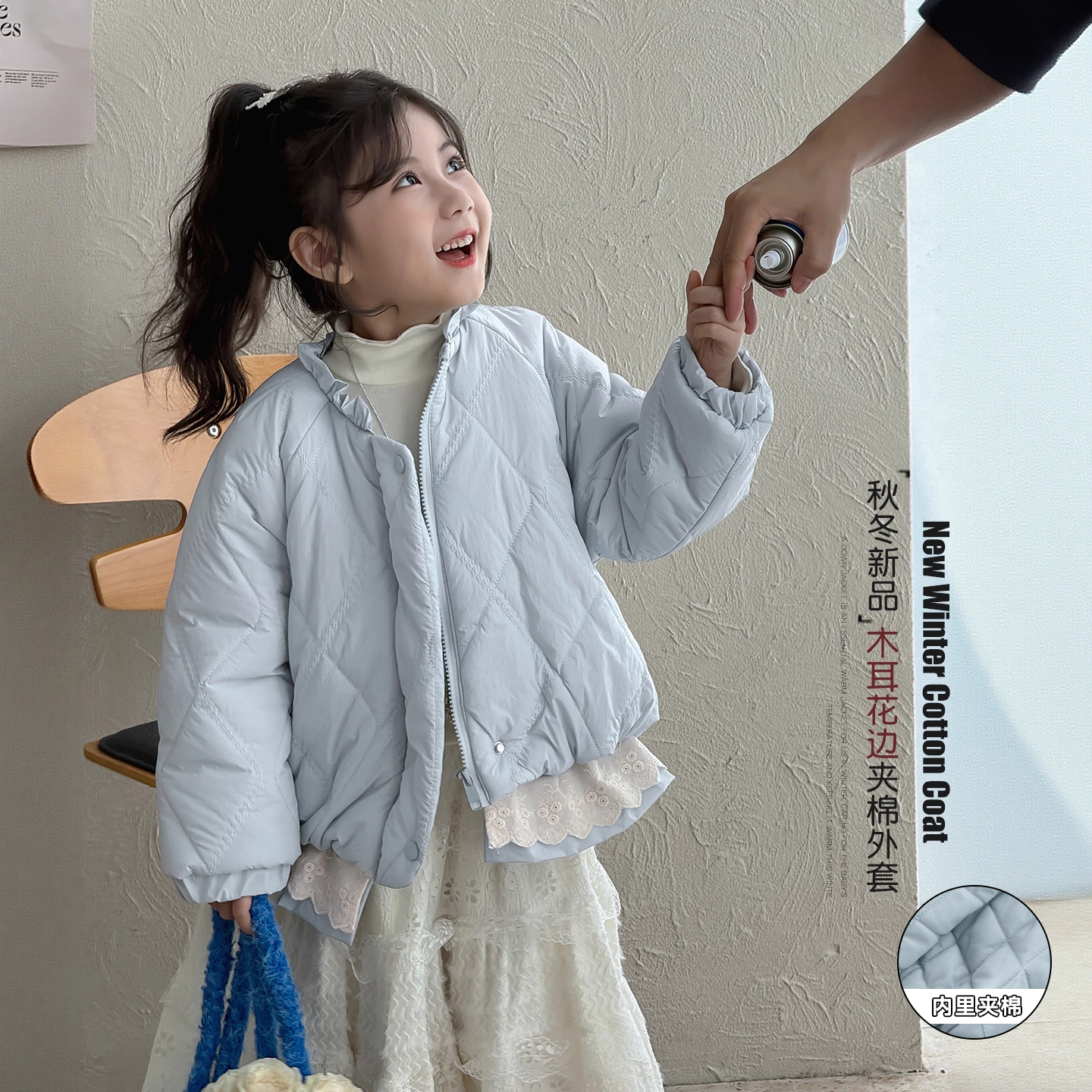 女童棉服冬装2025新款儿童冬季夹棉外套洋气小女孩超好看加厚棉衣