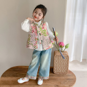 儿童春装 唐装 新中式 时髦女孩超好看洋气春季 2026新款 女童国风套装