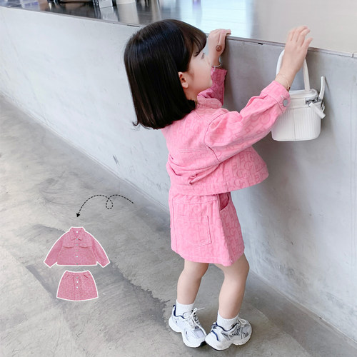 女童套装裙秋装女小童连衣裙