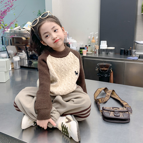 女童毛衣儿童针织衫秋冬打底上衣