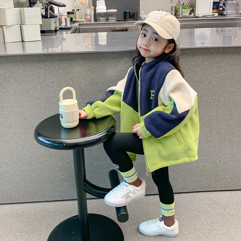 女童外套秋冬款2023新款儿童上衣