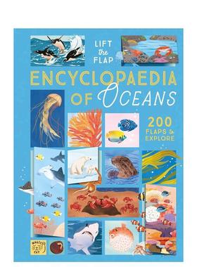 【现货】海洋翻翻百科全书 200个趣味翻页探索海洋The Lift-the-Flap Encyclopaedia of Oceans英文进口原版儿童趣味图书3-6岁Cam