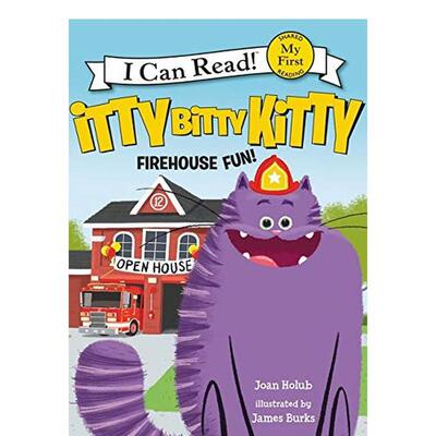 【现货】Itty Bitty Kitty: Firehouse Fun，Itty Bitty Kitty:消防队英文原版图书籍进口正版 Holub 儿童分