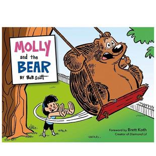 儿童漫画图书6 Koth 莫莉和熊Molly Brett Scott 9岁Bob Bear英文进口原版 the and 预售