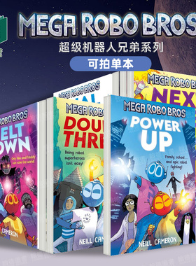 Mega Robo Bros 1: Power Up 充能 超级机器人兄弟系列1-5--8（单册可拍）英文儿童漫画 原版图书进口外版书籍Neill Cameron