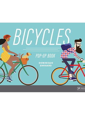【现货】自行车立体书 法国纸艺立体书大师Dominique Ehrhard Bicycles: Pop-up-book 英文原版儿童立体