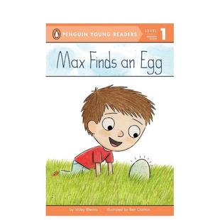 Finds Egg英文进口原版 6岁Blevins 马克斯找到了一个蛋Max 章节书儿童图书籍3 Wiley 预售