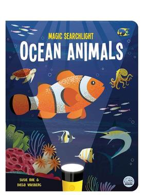 【预售】【魔法探照灯】海洋生物Magic Searchlight - Ocean Animals英文进口原版儿童图书Susie Rae
